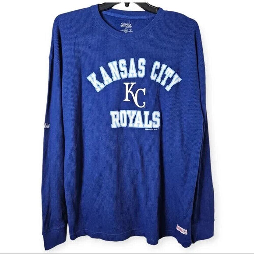 Stitches XL Kansas City Royals Blue long sleeve Shirt Women's